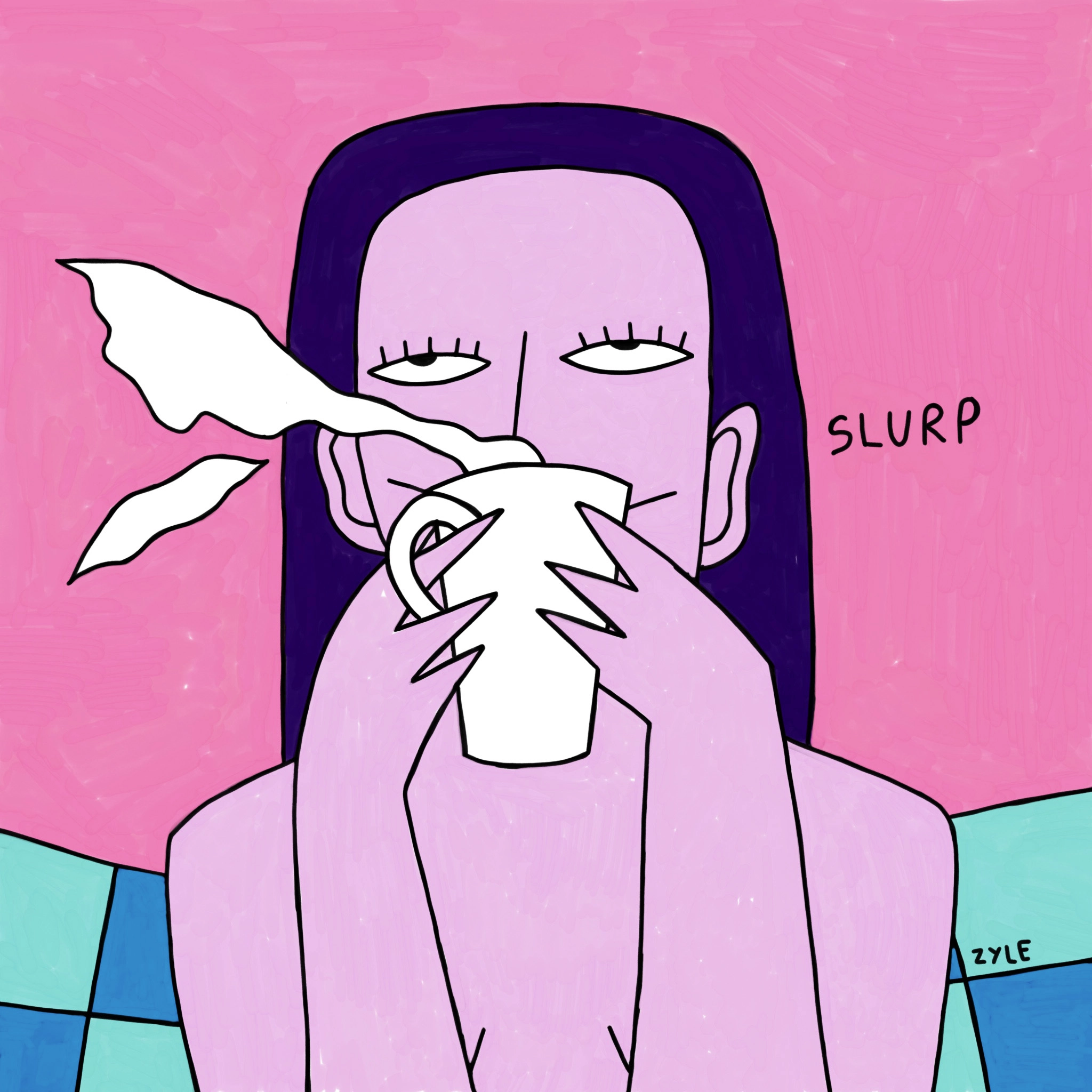 2024/12 Illustration Zyle BD boire de l'eau chaude 3